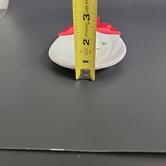 Gnome Spoon Rest Merry Christmas 10 Inches Long Stars Christmas Tree Red White - Picture 6 of 6